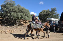 Berber-Familie auf dem Heimweg